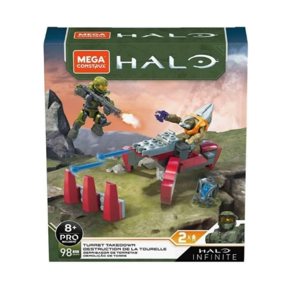 NEW Mega Construx Halo Infinite Turret Takedown 2 Figures Pro Builder 98 Pieces